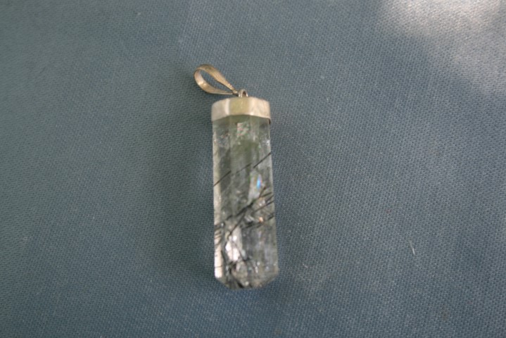 Tourmalined Quartz Pendant purification and recovery from negative influence 4358